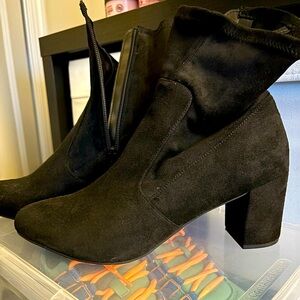 Black suede bootie, Women’s size 11